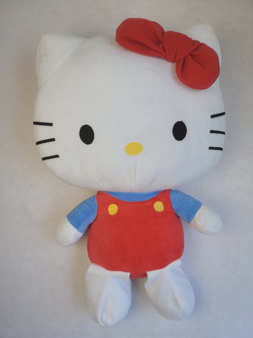 Fiesta Hello Kitty Sanrio 2011 K01006 Red Overalls Jumbo Plush Toy 20.5 in